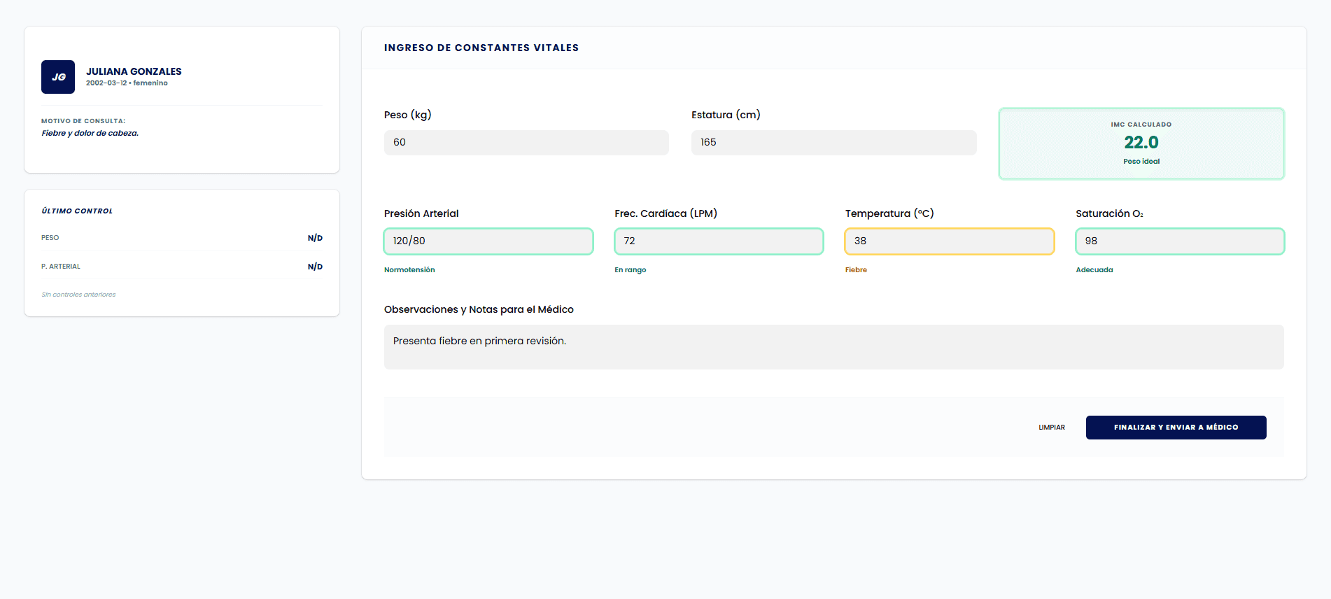A patient record in Wake Health with their details and history.